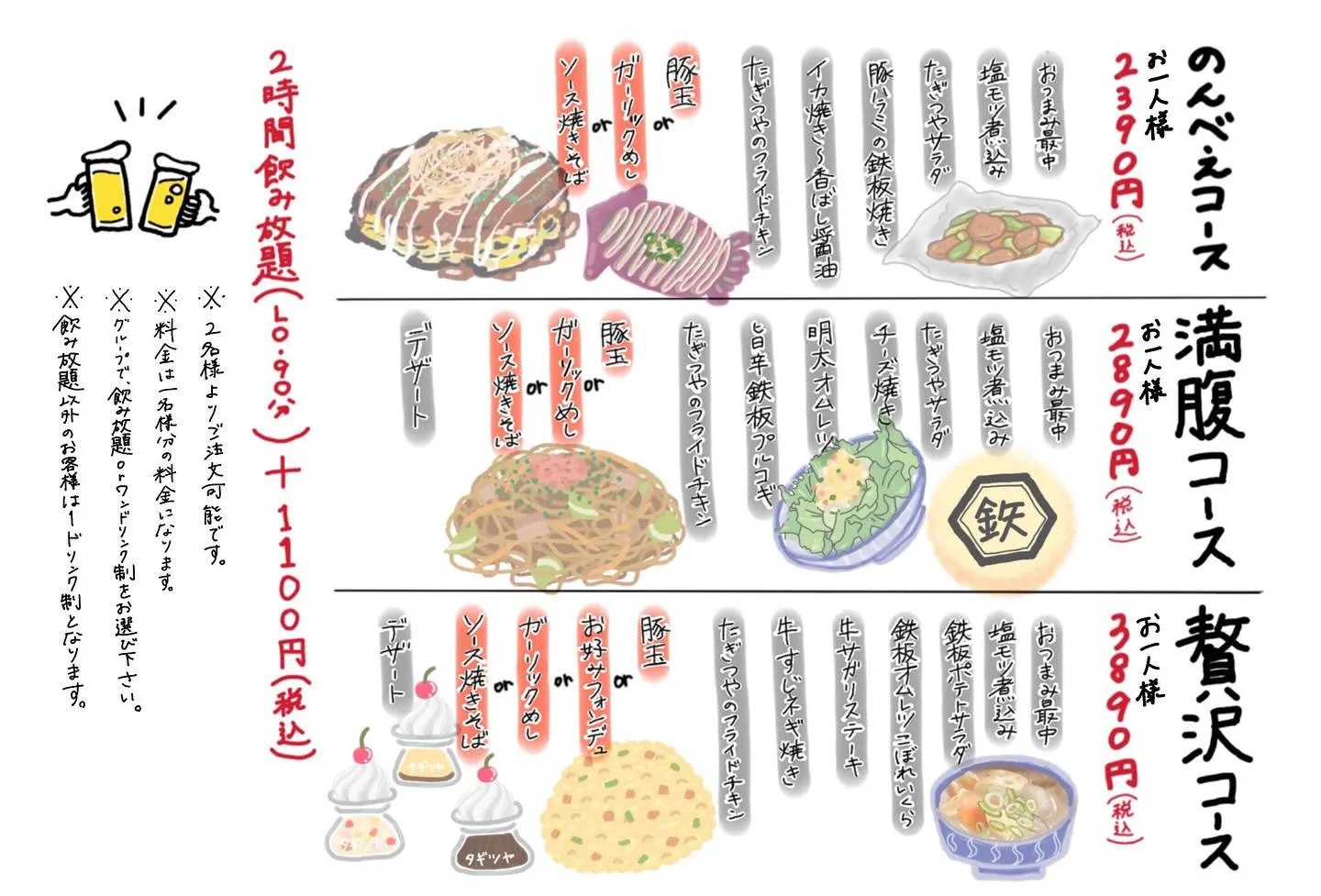 大衆鉄板たぎつ屋です。